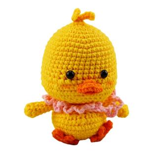 毛线小黄鸭玩偶包包挂件diy手工材料包编织钩针勾线成品钥匙扣链