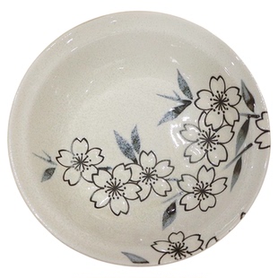 有谷窑日本进口河津樱釉下彩陶瓷餐具饭碗深盘面碗日式餐具礼盒装