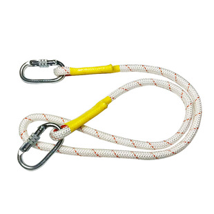 高空作业安全绳钢丝芯加粗登山绳连接吊带双挂钩结实耐磨尼龙绳子