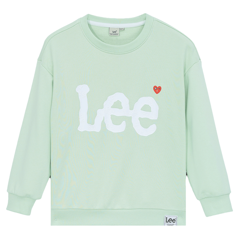 leekids童装秋冬圆领套头卫衣