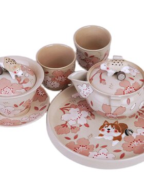 凉猫烧陶瓷茶具餐具创意小众茶壶