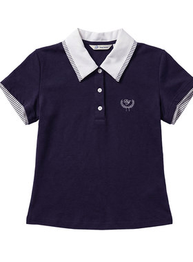 JK学院风假两件POLO衫女短袖