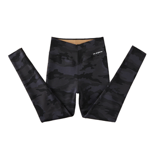 女士迷彩保暖裤加绒加厚高腰鲨鱼裤打底裤秋冬男女款修身滑面棉裤
