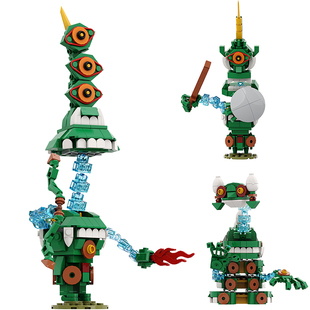 积木玩家MOC塞尔达传说魔像守卫拼装积木游戏角色模型儿童玩具