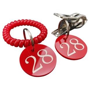 餐厅麻辣烫号码牌夹子手环叫号牌一对排队编号数字手牌寄存牌定制