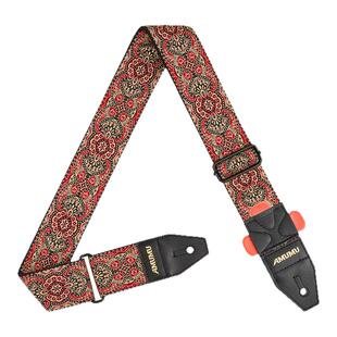 AMUMU新款复古民族风吉他背带民谣木电吉他贝斯肩带斜挎带男女生