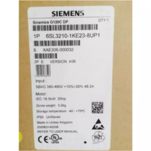 议价6SL3210-1KE23-2UP1西门子G120C变频器15KW6SL32101KE232UP1