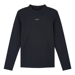 bossini堡狮龙2025新品户外运动长袖T恤男高弹磨毛徒步运动上衣