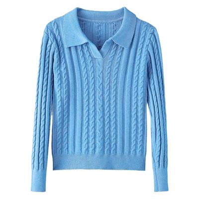 polo领短款毛衣秋冬女装2025新款