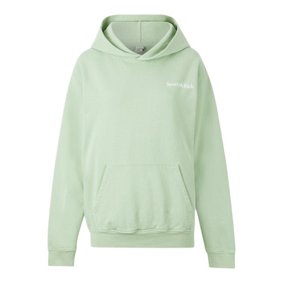 【折扣】SPORTY & RICH 秋冬女印花棉质平纹布连帽卫衣