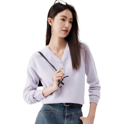 帕罗长袖宽松纯羊绒打底衫