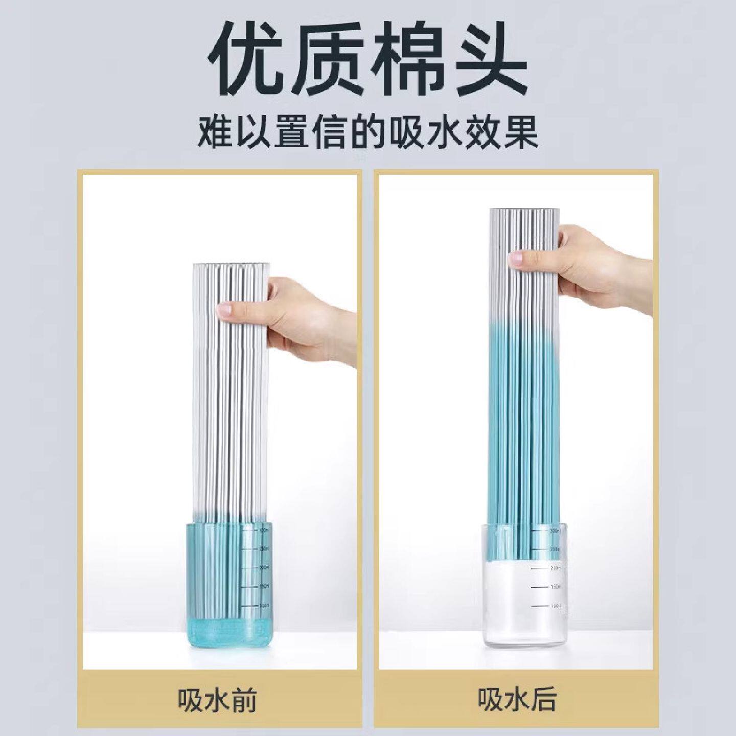 新款胶棉免手洗海绵拖把家用一拖新款净吸水对折式胶棉地拖头墩布