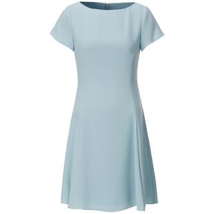 Laurel劳芮春夏时尚淡人修身三醋酯小黑裙连衣裙伞裙LWD342Y13400