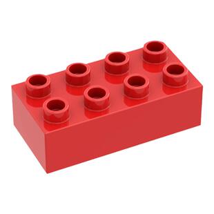 万格儿童大颗粒积木散件2X4高8孔零件益智拼装玩具配件零件D0013