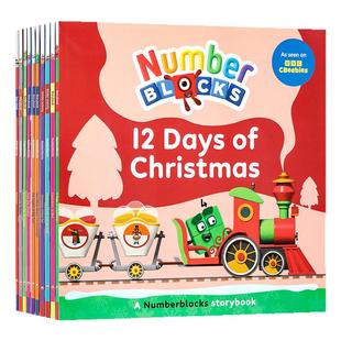 数字积木字母积木故事套装10本英文原版 Numberblocks Alphablocks and Colourblocks Christmas Countdown儿童英语启蒙故事图画书