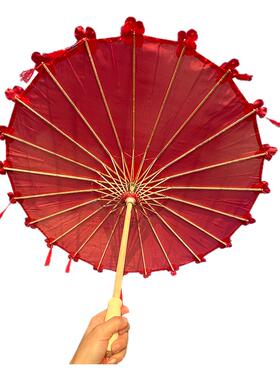 古风国风汉服男女结婚伞婚礼陪嫁油纸布喜伞拍照道具伞舞蹈走秀伞