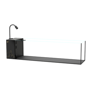 新款桌面溪流缸侧滤鱼缸客厅超白玻璃窄款鱼缸造景全套一体式鱼缸