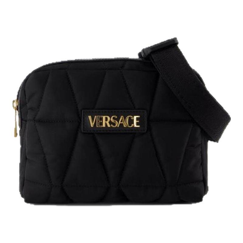 范思哲 Versace Bum范思哲黑色尼龙胸背包腰包