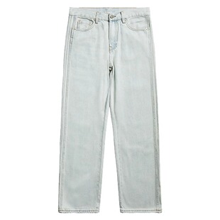 Remedy 秋季新款国潮宽松直筒休闲长裤美式潮牌条纹水洗牛仔裤男