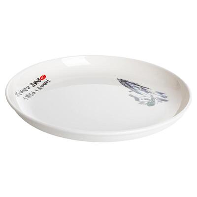 扬格桥故乡密胺圆盘仿瓷餐具餐饮专用圆形盘子商用炒菜盘自助餐盘