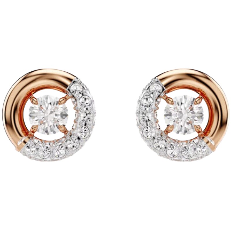 Swarovski/施华洛世奇Dextera系列女士圆形切割密镶仿水晶耳钉
