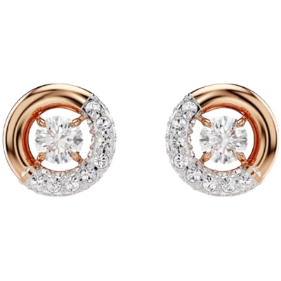 Swarovski/施华洛世奇Dextera系列女士圆形切割密镶仿水晶耳钉