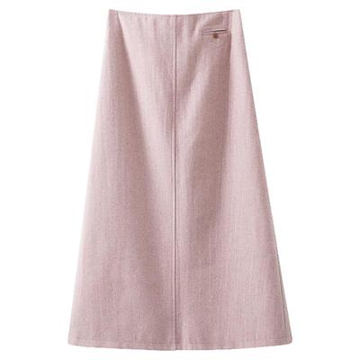 【夕蒙新品】冬季韩系气质裙子a字裙绝美巨好看小个子粉色半身裙