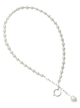 极简天然珍珠高级感轻奢项链正反两戴小众锁骨链气质手链纯银耳钉