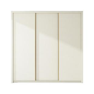 政补定制推拉门衣柜移门收纳家用卧室奶油风实木组装储物柜子衣橱