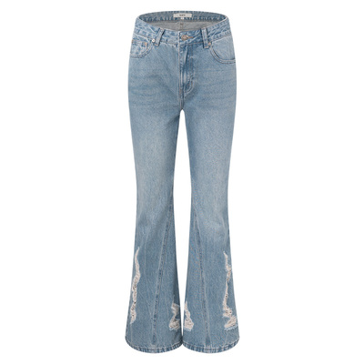 Raive显瘦韩版喇叭裤牛仔裤