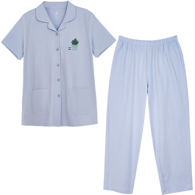 铜牛嘉棉半袖纯棉家居女套