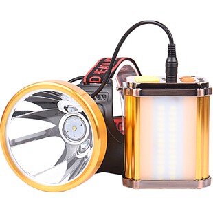 LED头灯锂电P90强光充电超亮远射钓鱼灯分体式头戴手电筒氙气矿灯