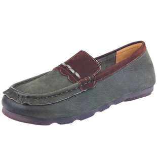 万里新款真皮女鞋舒适软底休闲鞋百搭圆头套脚低帮单鞋HRT2933