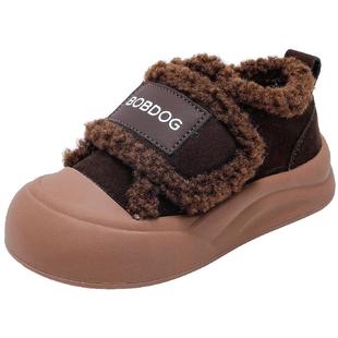 巴布豆童鞋官方旗舰店儿童加绒运动鞋女童二棉鞋冬季大童休闲鞋男