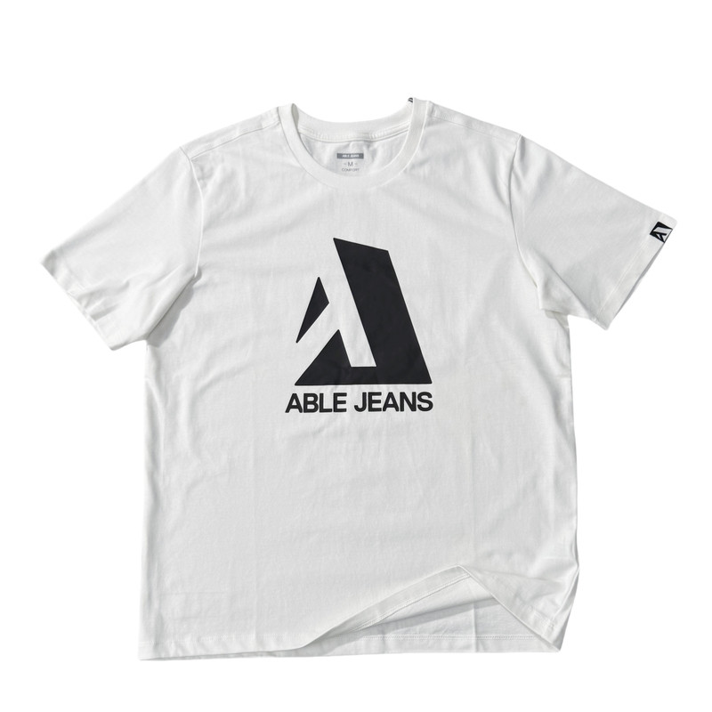 ABLEJEANS大A印花纯棉短袖T恤