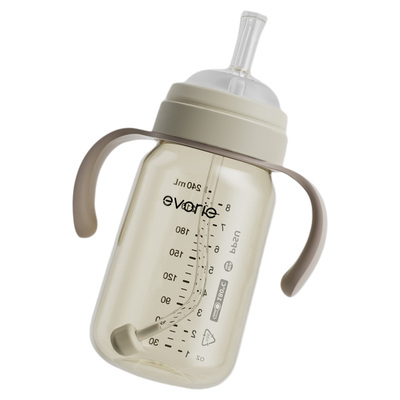 爱得利奶瓶PPSU一岁以上直饮吸管杯1-2-3岁大宝宝喝奶tritan奶杯