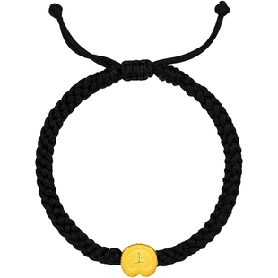 周六福5d硬金定价黄金马蹄手串男女马踏祥瑞黄金手绳生肖马送礼物