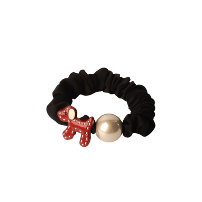 卡通小狗圆球橡皮筋发绳