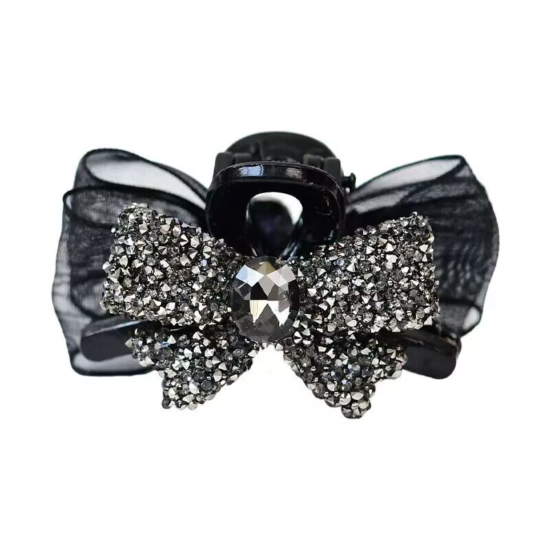 公主头侧边闪钻蝴蝶结小抓夹头饰女2025新款刘海边夹发卡碎发发夹