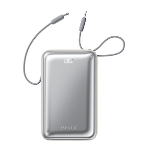 iWALK爱沃可20000毫安45W自带双线充电宝3c认证可上飞机快充大容量超薄小巧便携移动电源适用苹果17华为小米