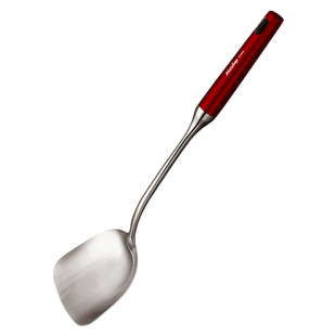 304不锈钢锅铲家用加厚加长柄炒菜的铲子一体耐高温厨房厨师炒铲