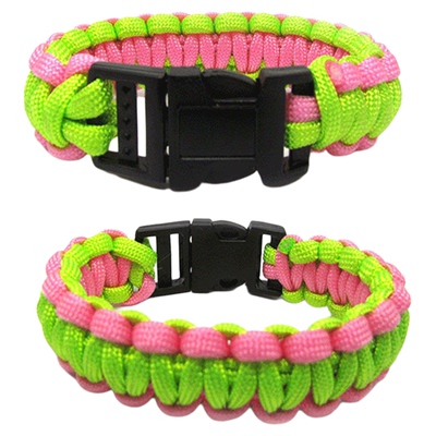 户外背包固定挂扣手工编织卡通拼色手环创意伞绳救生奶油饰品挂绳