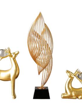 风生水起摆件，招财鹿创意摆设