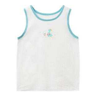 丽婴房儿童精梳棉背心单件女童男童无袖上衣家居服夏季新款