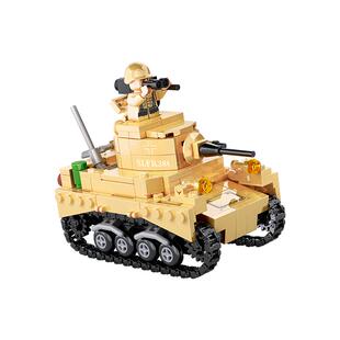 沃马积木男孩军事捷克斯洛伐克轻型坦克模型儿童智力拼装二战玩具