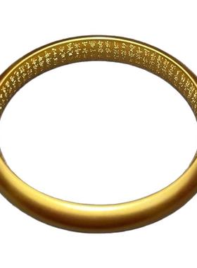 古法传承手镯女仿真黄金同款越南沙金素圈不掉色精品泥鳅背心经8n