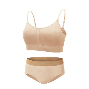 Jockey内衣女一片式无钢圈少女文胸内裤小胸无痕薄款细带胸罩套装