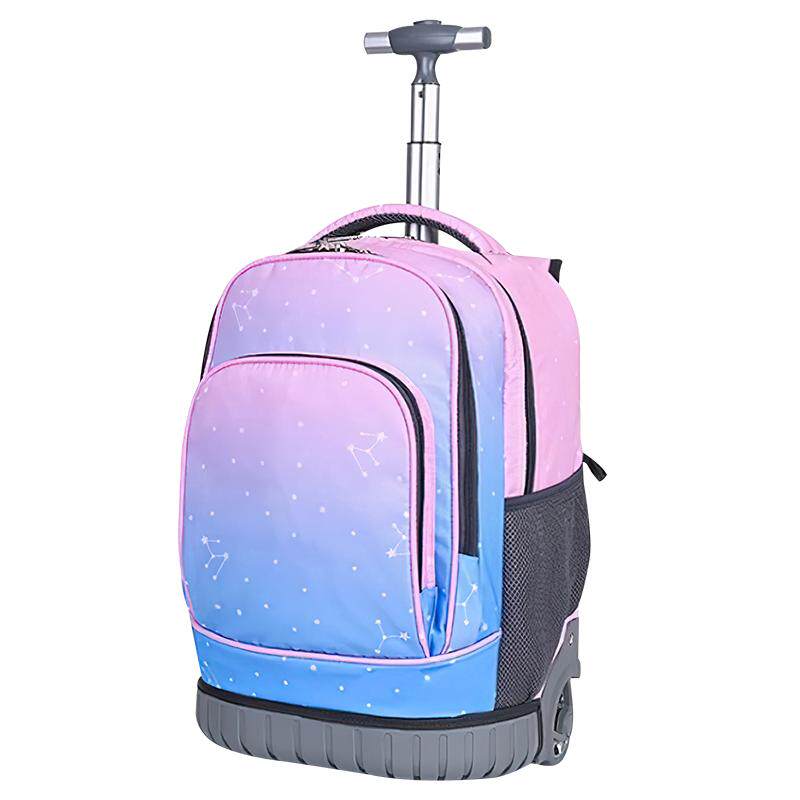 星空拉杆书包高初中旅行护脊轻便
