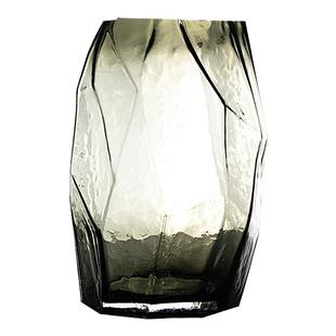 轻奢花瓶摆件客厅高级感原色玻璃水养插花鲜花玫瑰百合餐桌装饰品