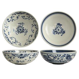 【自营】宗山窑日本进口陶瓷冰裂纹钵碗沙拉碗汤碗水果碗大号日式